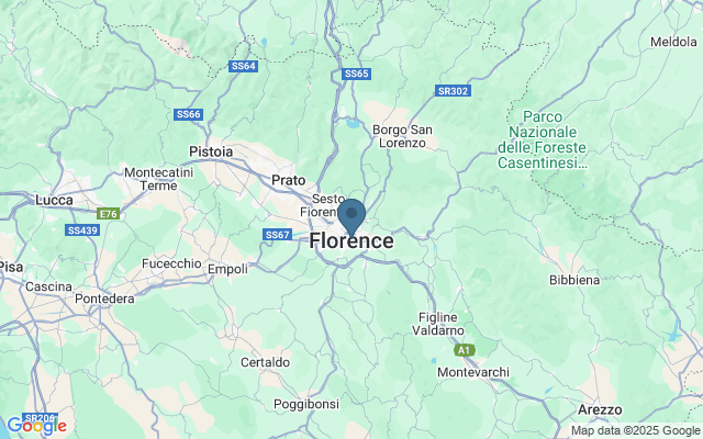 Kaart met locatie Bargello